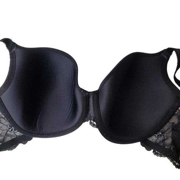 Wacoal French Garden Seamless Underwire T-Shirt Bra Black 36D - Picture 8 of 8